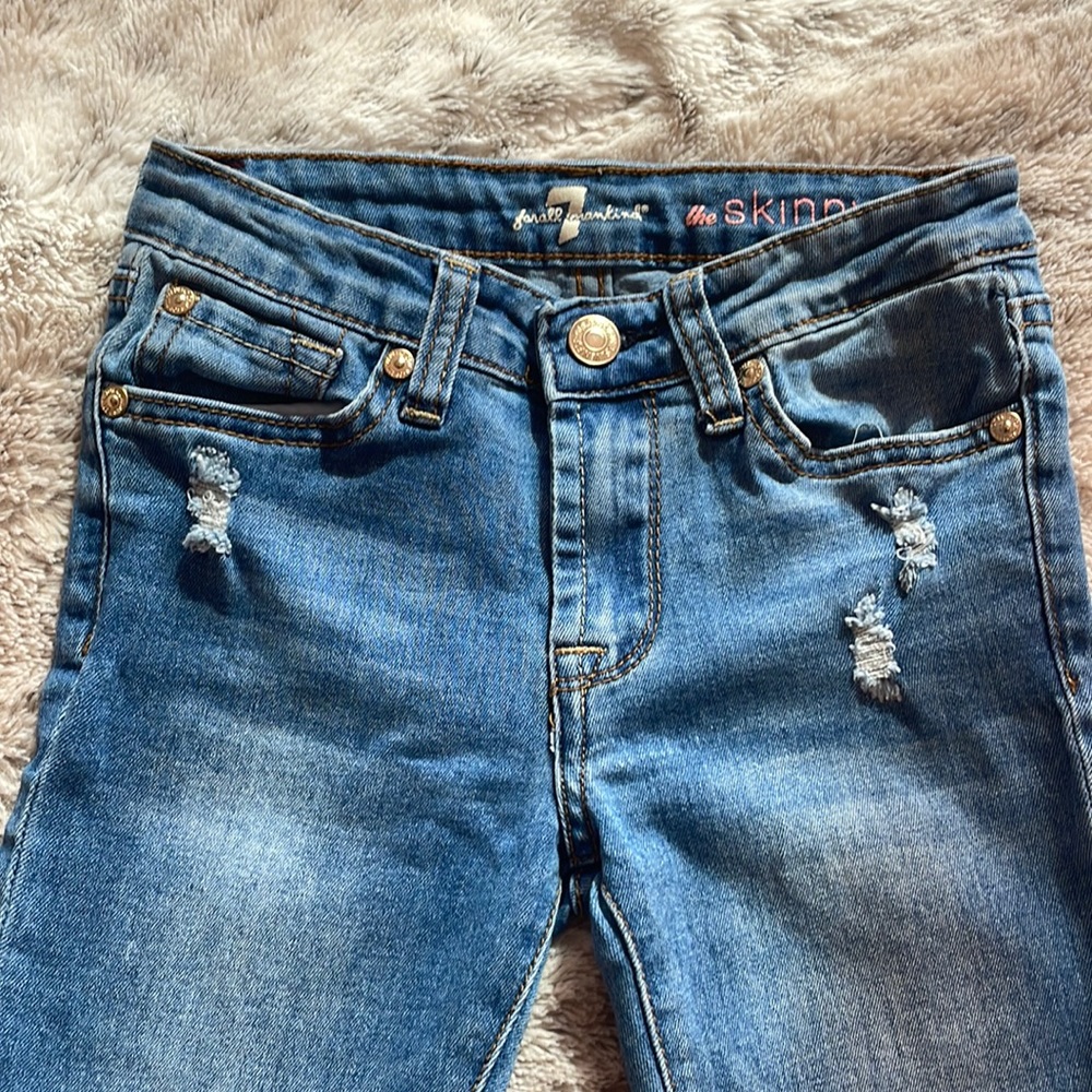 Girls skinny 7 for all Mankind jeans sz 8